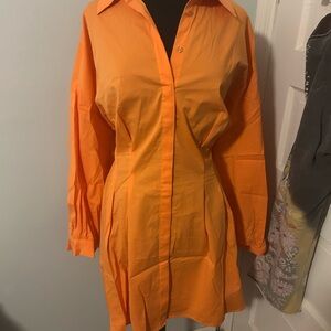 Fashion to Figure Orange Midi Dress